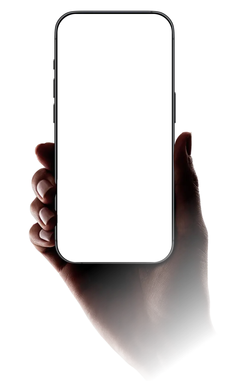 Una mano sostiene un móvil con la app ProntoTest abierta